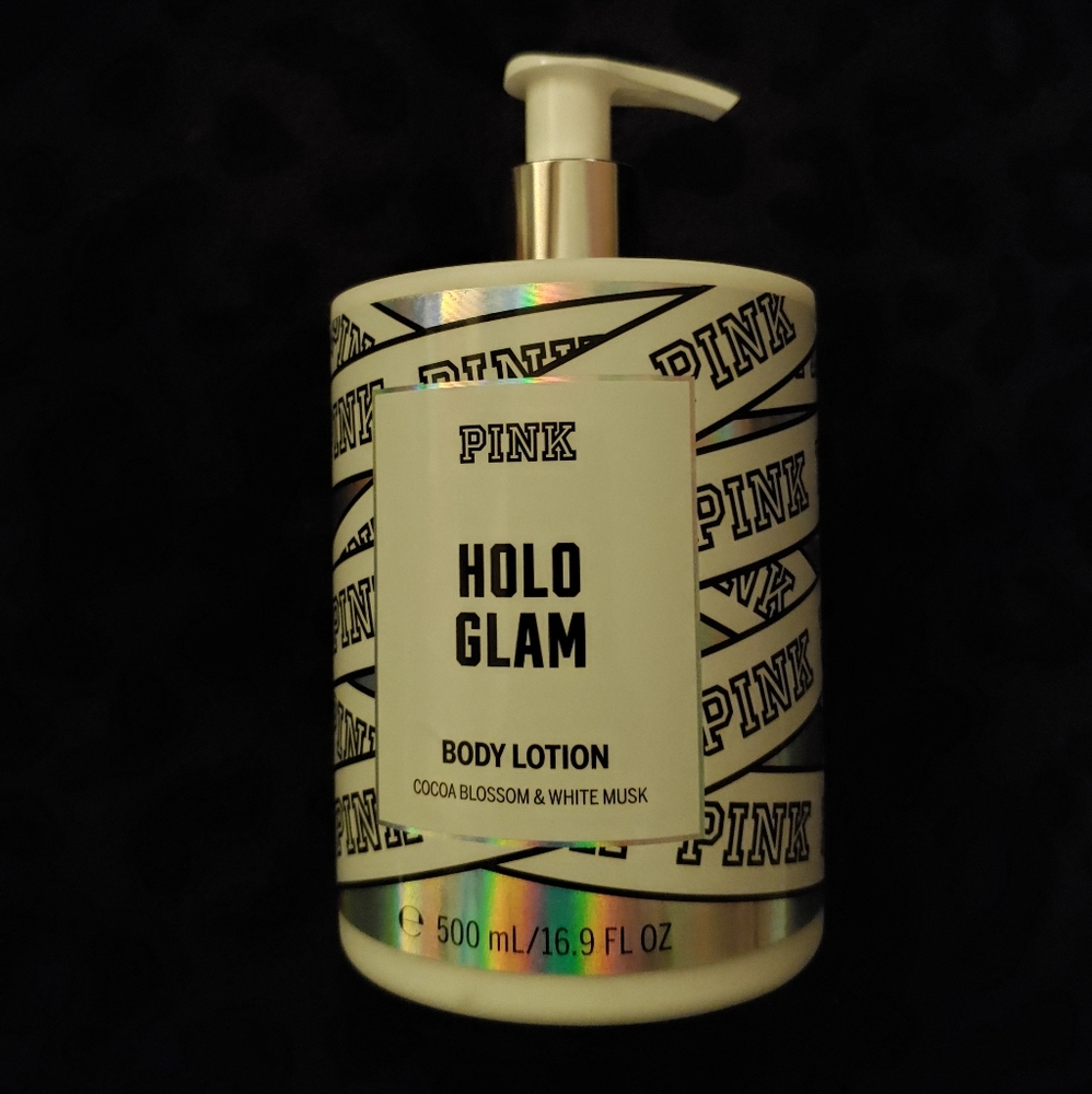 PINK VS holo glam lotion